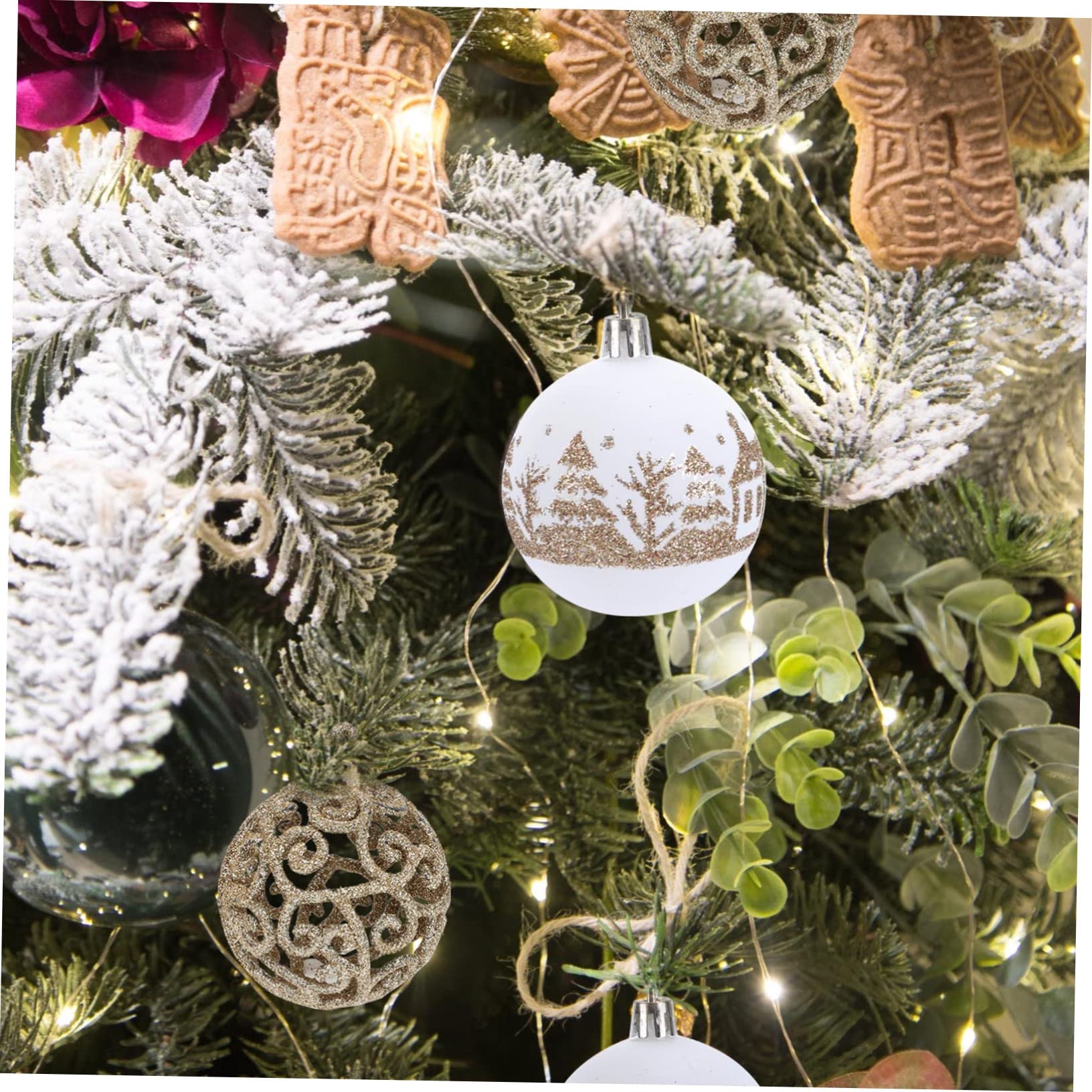 Zerodeko 3 Sets Weihnachtsbaumschmuck Weihnachtliches Hängedekor Festlicher Für Weihnachtskugeln Dekoration 9 Stück X 3