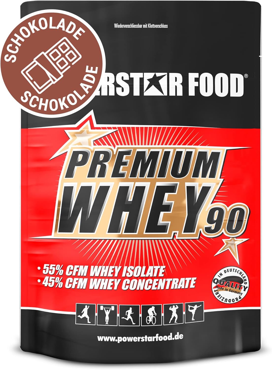 Powerstar PREMIUM WHEY 90 | 90% Protein i.Tr. | Whey-Protein-Pulver ...
