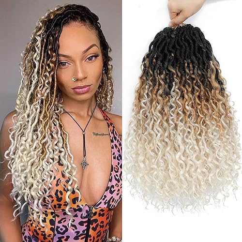 Col Bling 14 Inch 8 Packs Goddess Locs Crochet Hair