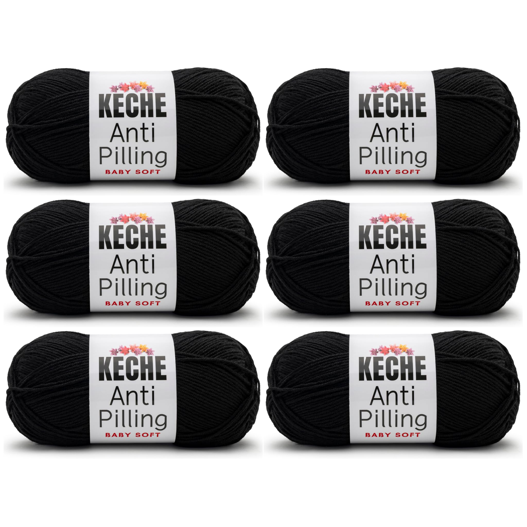 Soft DailyKnit DK Yarn, 100% Anti-Pilling Acrylic for Knitting Crocheting, Light Weight #3 (3.52 oz / 274 Yds) 1 Skein - Red — view 33
