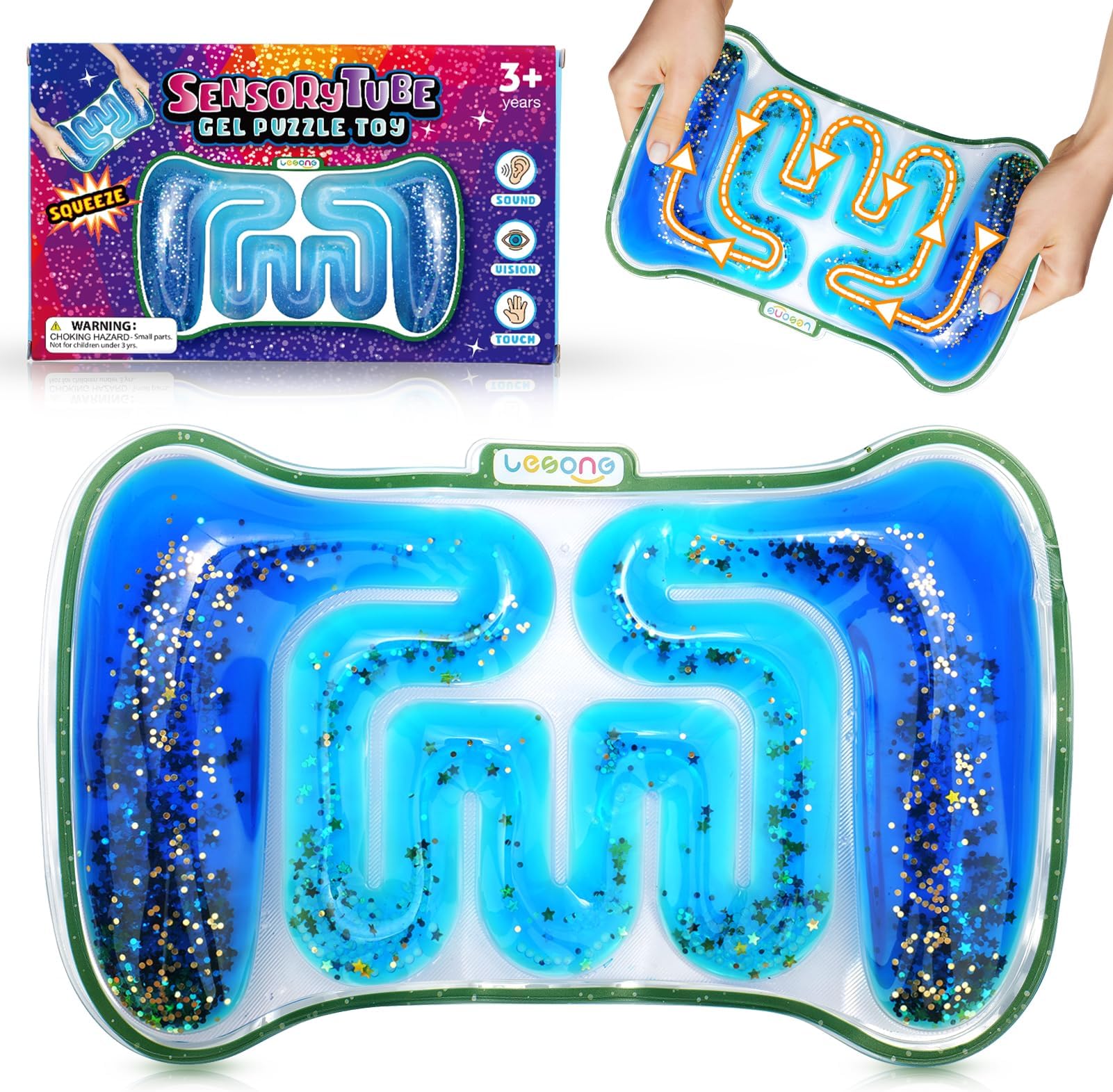 Squishy Fidget Sensory Tube Toys - Sensory Toys for Autistic Children Special Needs, Calming Down Coner Supplies for Autism Anxiety, Play Therapy Toys - Party Favors, Classroom Prizes Must Haves