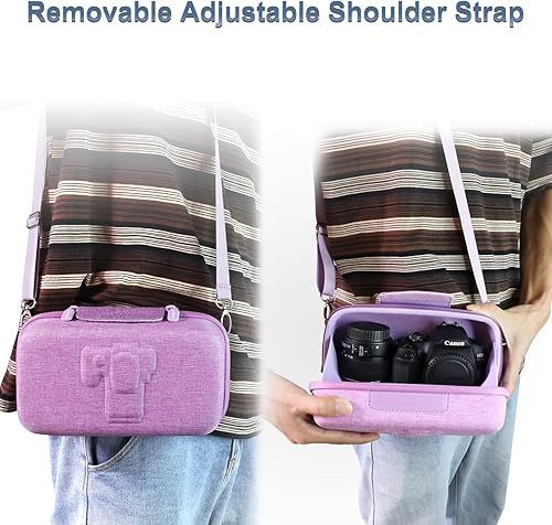 Miniatura 7 de LTGEM Estuche para Cámara Canon EOS Rebel T7  R50  R100  R50 V  T6  R8  R10  RP  SL3  R5  T100 DSLR SLR Cámara y Lente 18-55mm18-45mm con Correa