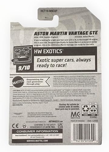 Miniatura 2 de Hot Wheels 2022 - Aston Martin Vantage GTE - HW Exotics 9/10 - 238/250 - Mint/NrMint - Envíos de burbujas envueltas en una caja