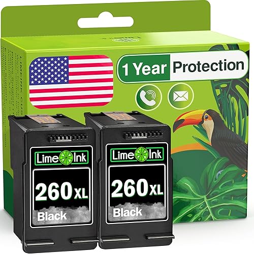Limeink Cartucho de tinta de repuesto compatible para Canon 260 Cartucho de tinta negra 260XL para Canon TS6420 Cartucho de tinta para Canon TS6400