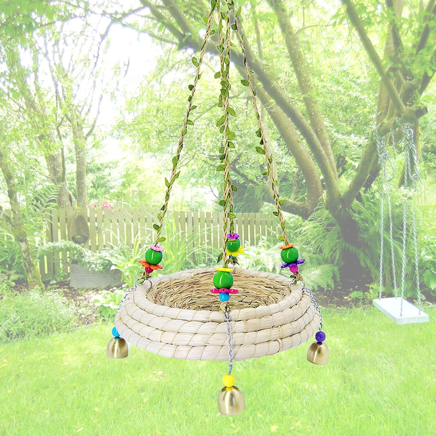 PETNEST Natural Grass Handwoven Outdoor Hanging Birds Nest