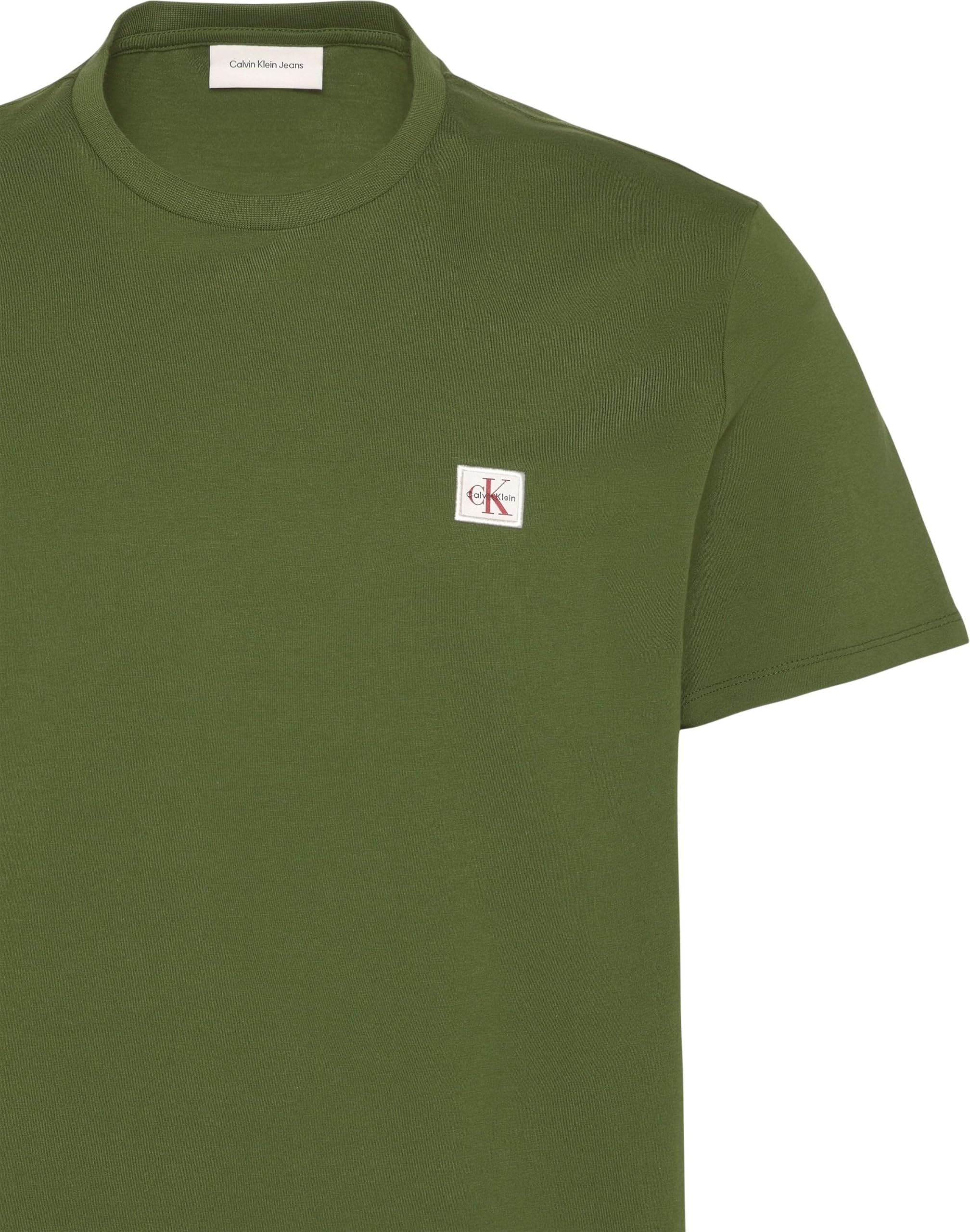 Calvin Klein Męska koszulka z logo SS 30S Classic TEE LV04RC272G koszulki, zielona (Medieval Forest), M, Zielony (średniowieczny las), M