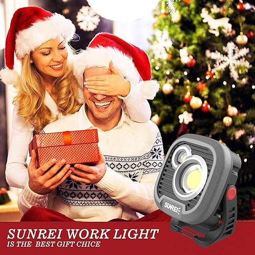 Miniatura 8 de Luz de trabajo magnética recargable LED SUNREI Mechanic Light Power Bank rotación de 180, 1500LM, 6 modos, magnético y gancho, IPX5 impermeable,