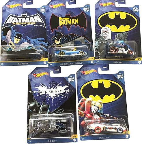Miniatura 3 de Hot Wheels Batman 2022 Batmobile - Juego completo de 5 vehículos fundidos a presión Mix 3 de HDG89-956C Release