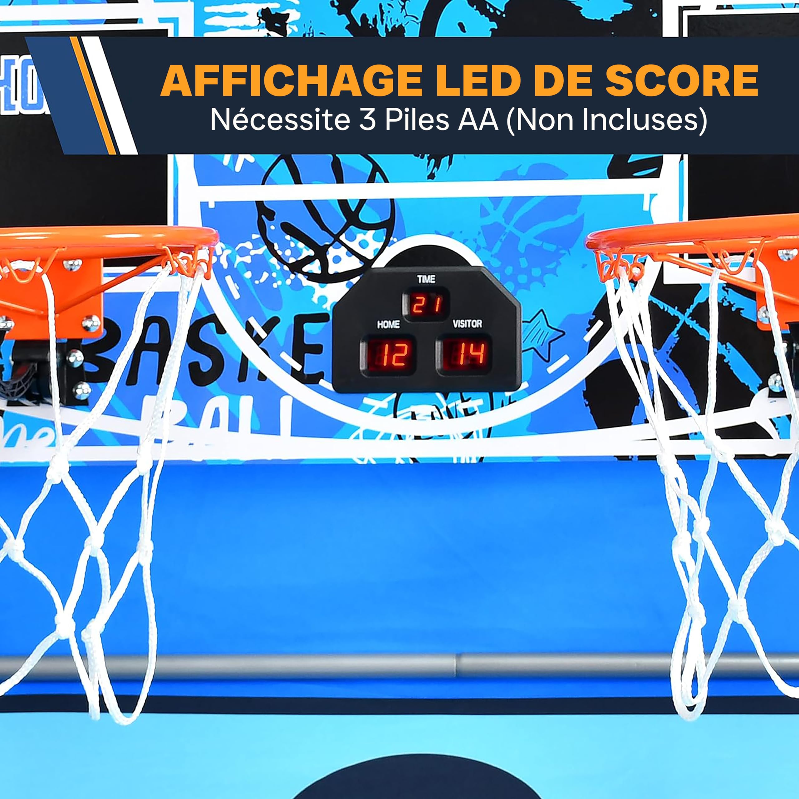 SereneLife Jeu de Basketball d'Arcade - Un Seul Cerceau pour Intérieur