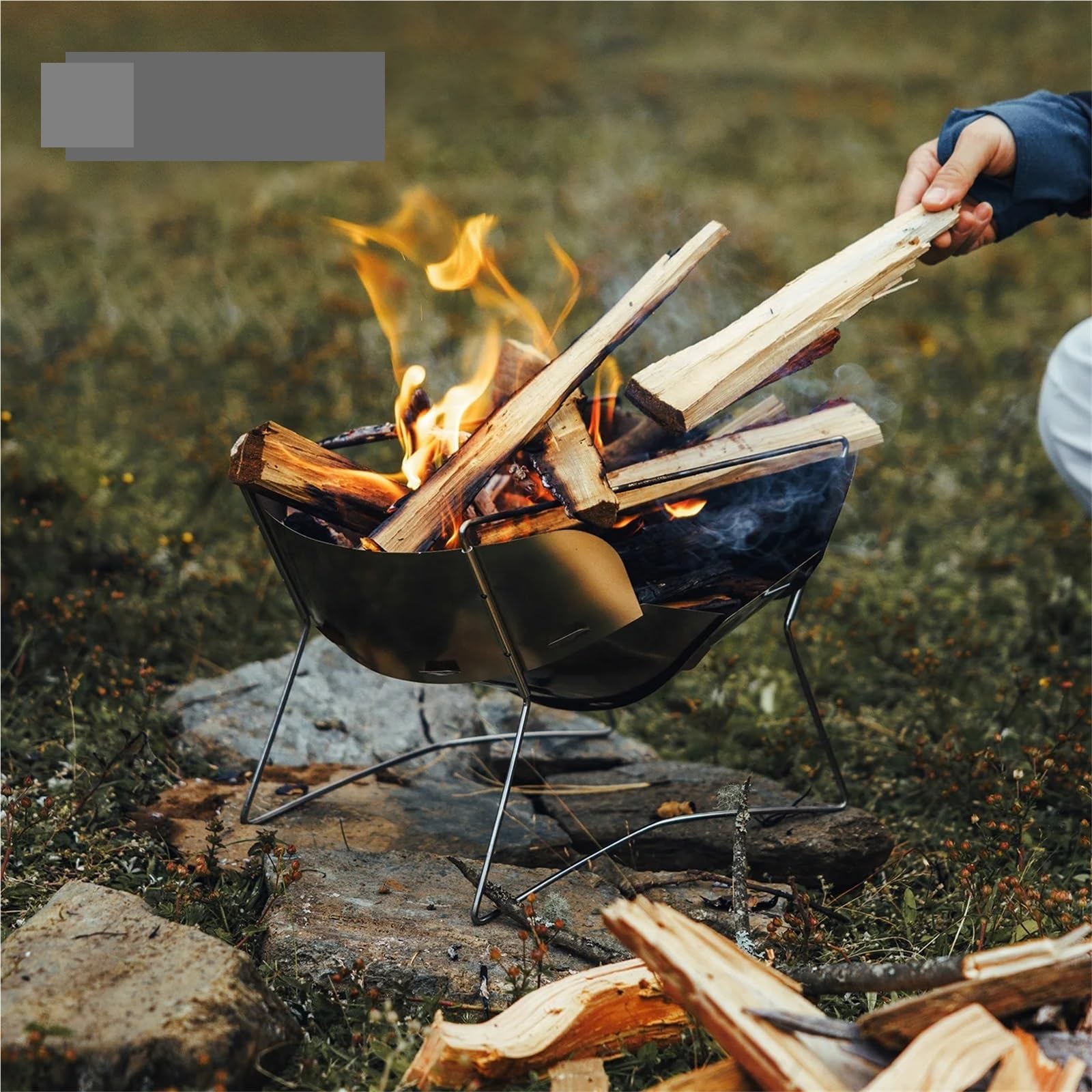 Feuerschale Klappbarer Campingkocher Im Freien | Schnell installierte Feuerstelle for Wandern, Heizen, Kochen