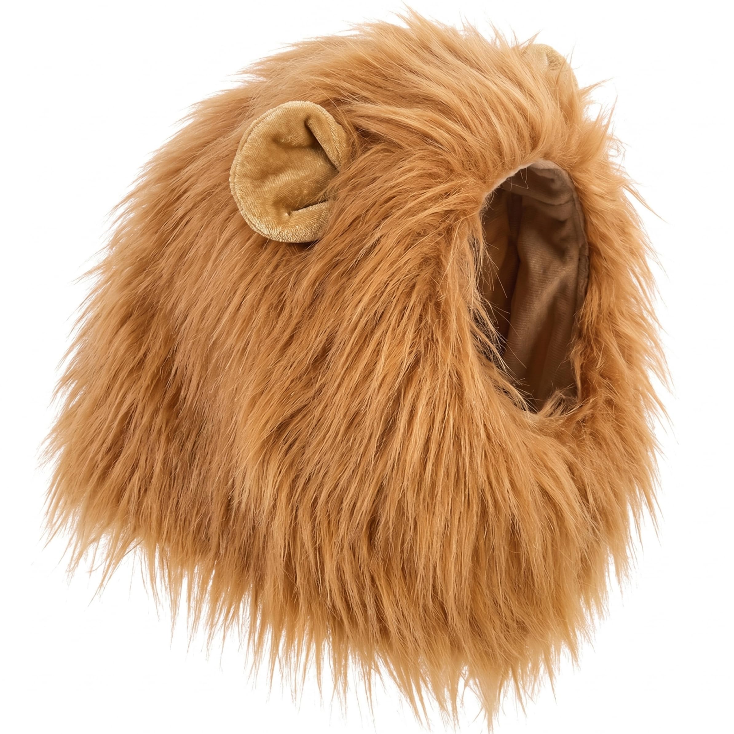 Monetais Realistic & Funny Lions Mane Wig for Dogs, Cute Pet Costume for Halloween Christmas, Brown, S