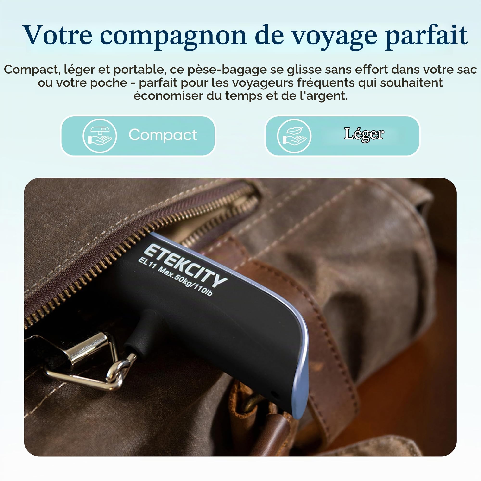 Etekcity Balance pour bagages, essentiels de voyage, bleu vif, 1 Count (Pack of 1), 1 paquet