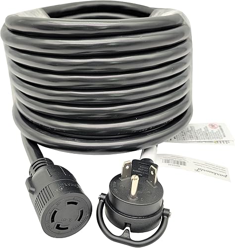 Miniatura 7 de Parkworld 885446 NEMA TT-30P a L14-30R Cable adaptador, RV 30A TT-30 enchufe macho con mango al generador 30A 4 clavijas L14-30 Receptáculo hembra