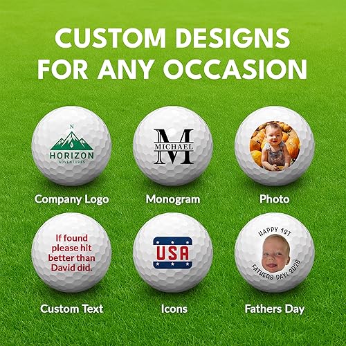 Miniatura 4 de Pelotas de golf personalizadas de With Love From Julie para hombres - Bolas de golf personalizadas - Regalos personalizados de bolas de golf para