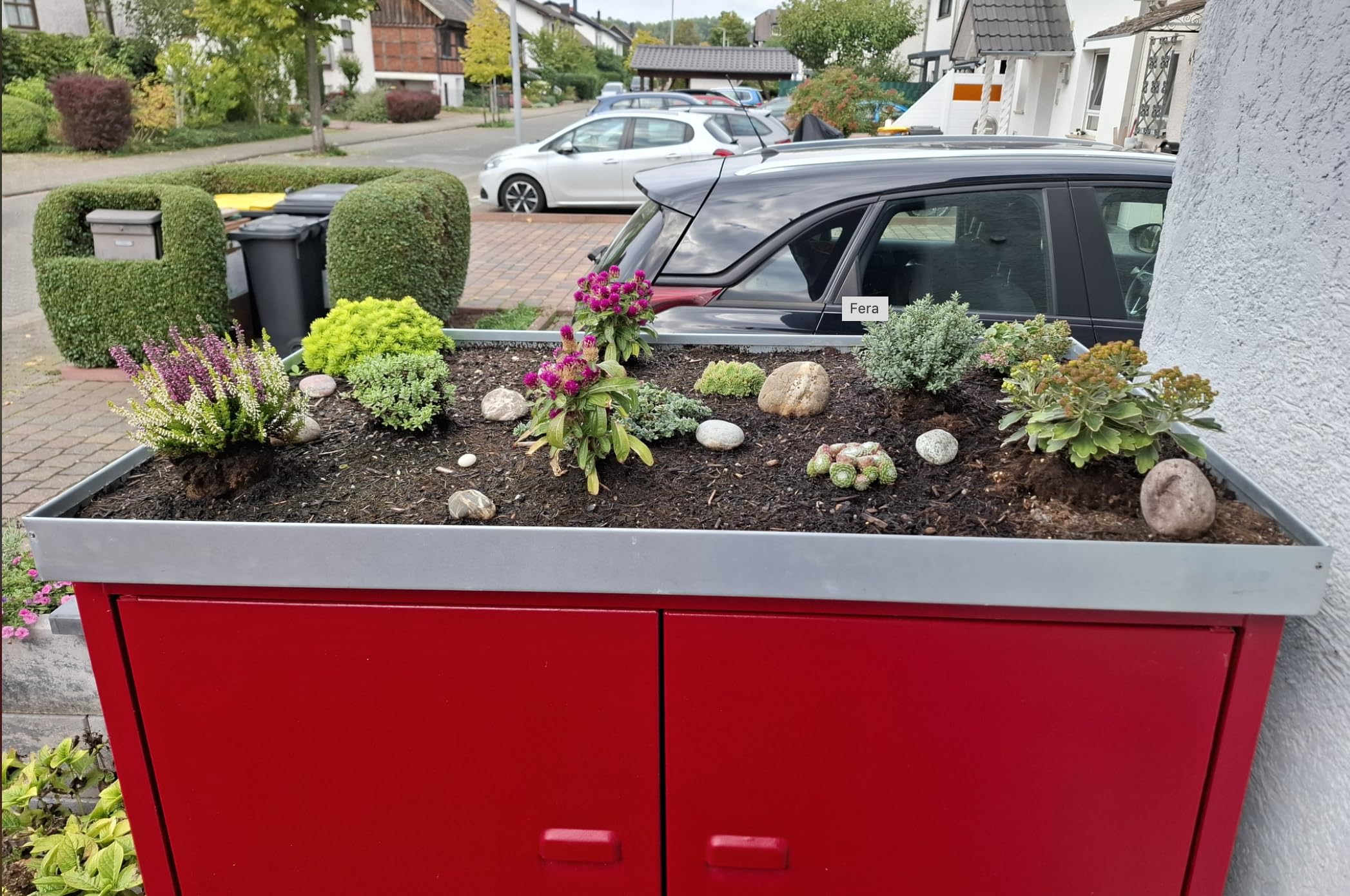 Zink Pflanzwanne 203 x 85 x 8 cm für 3er 240 L Mülltonnenbox – Pflanzdach, Pflanzkasten & Pflanzenbehälter – wetterfest, rostfrei, RAL-Farbe wählbar – Maßanfertigung