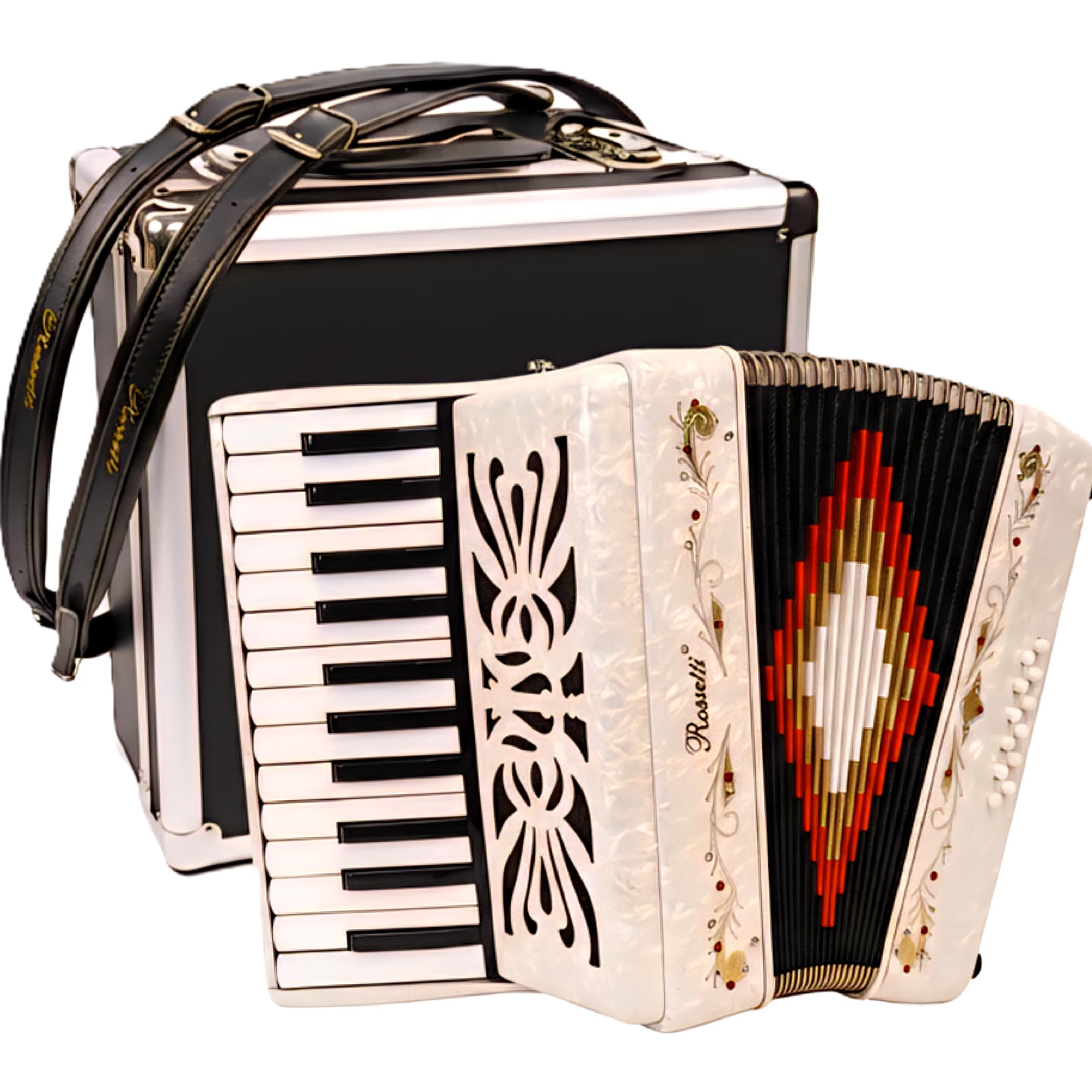 Amazon.com: Rossetti Accordion (ROS2512-WH) : Musical Instruments