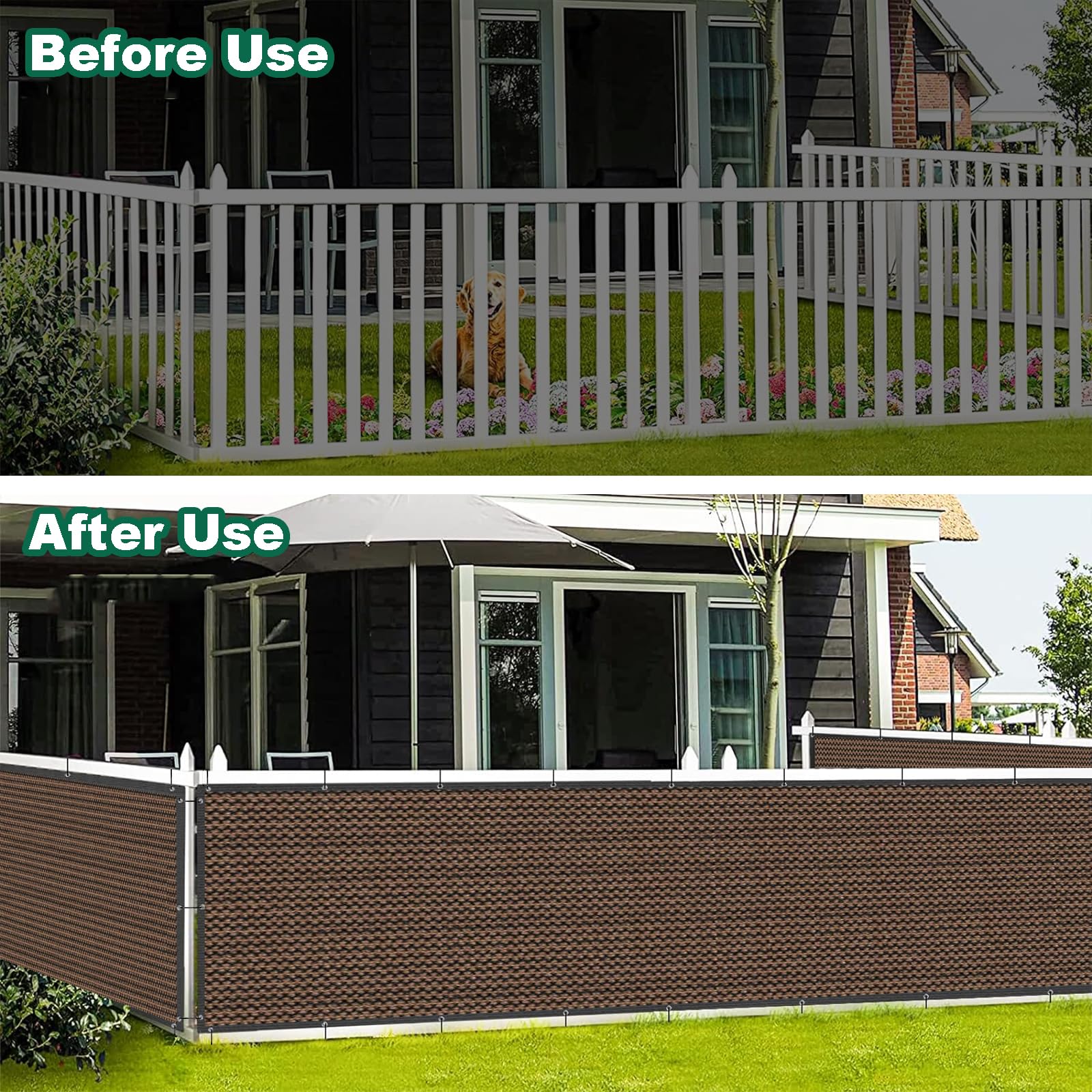 Balkonverkleidung Aus Kunststoff Mit UV-Schutz – 165x1300 Cm, Blickdicht, Wetterfest Für Gartenzaun Oder Balkon, Farbe Beige
