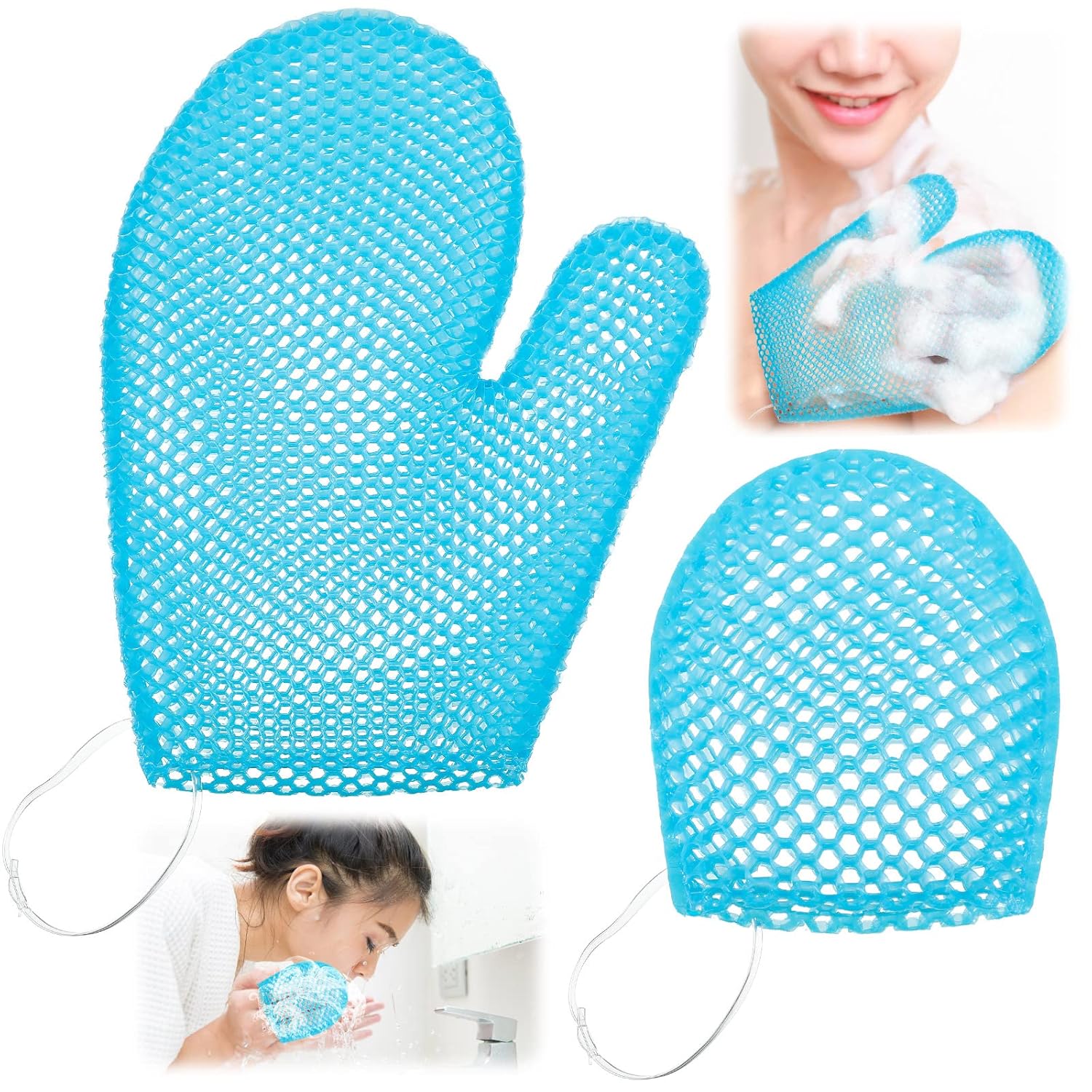 Exfoliating Scrubber Set, Face and Body Scrubber