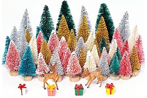 Mini Pastel Bottle Brush Christmas Trees