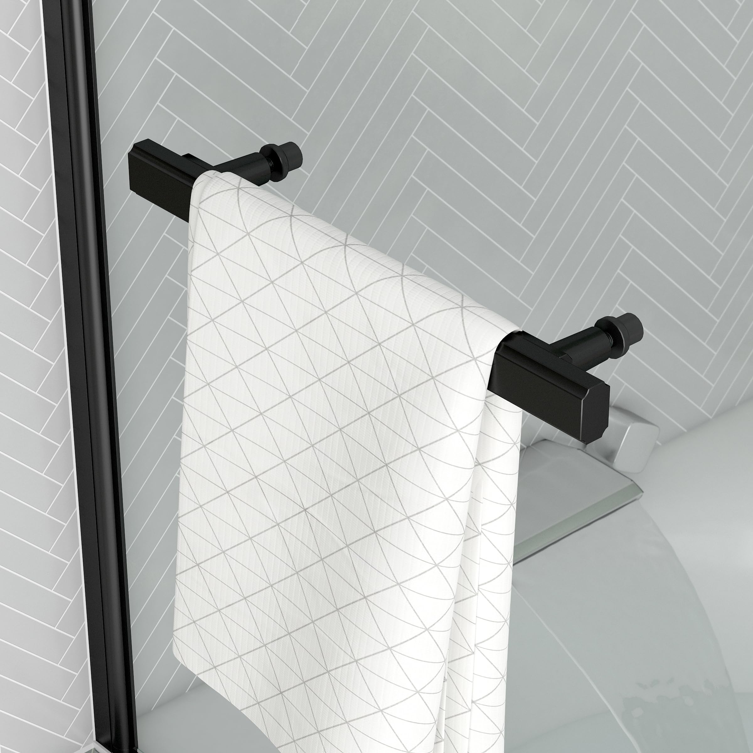 Marwell Black Touch - Mampara plegable para bañera, 120 x 70 cm, color dorado
