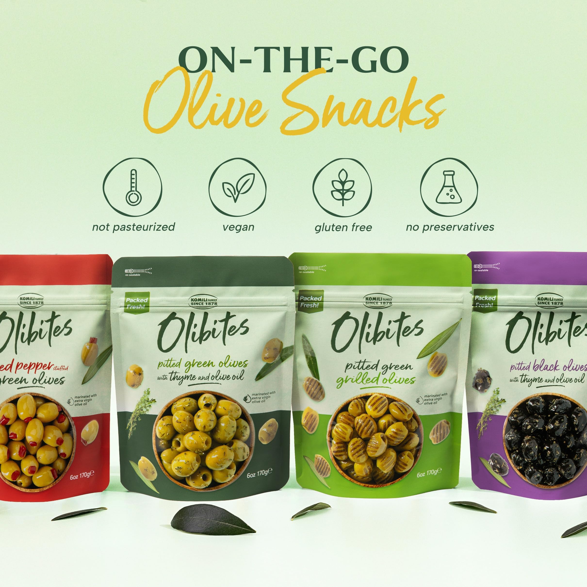 Amazon.com: Olibites Green Olives with Thyme & Olive Oil | Pitted