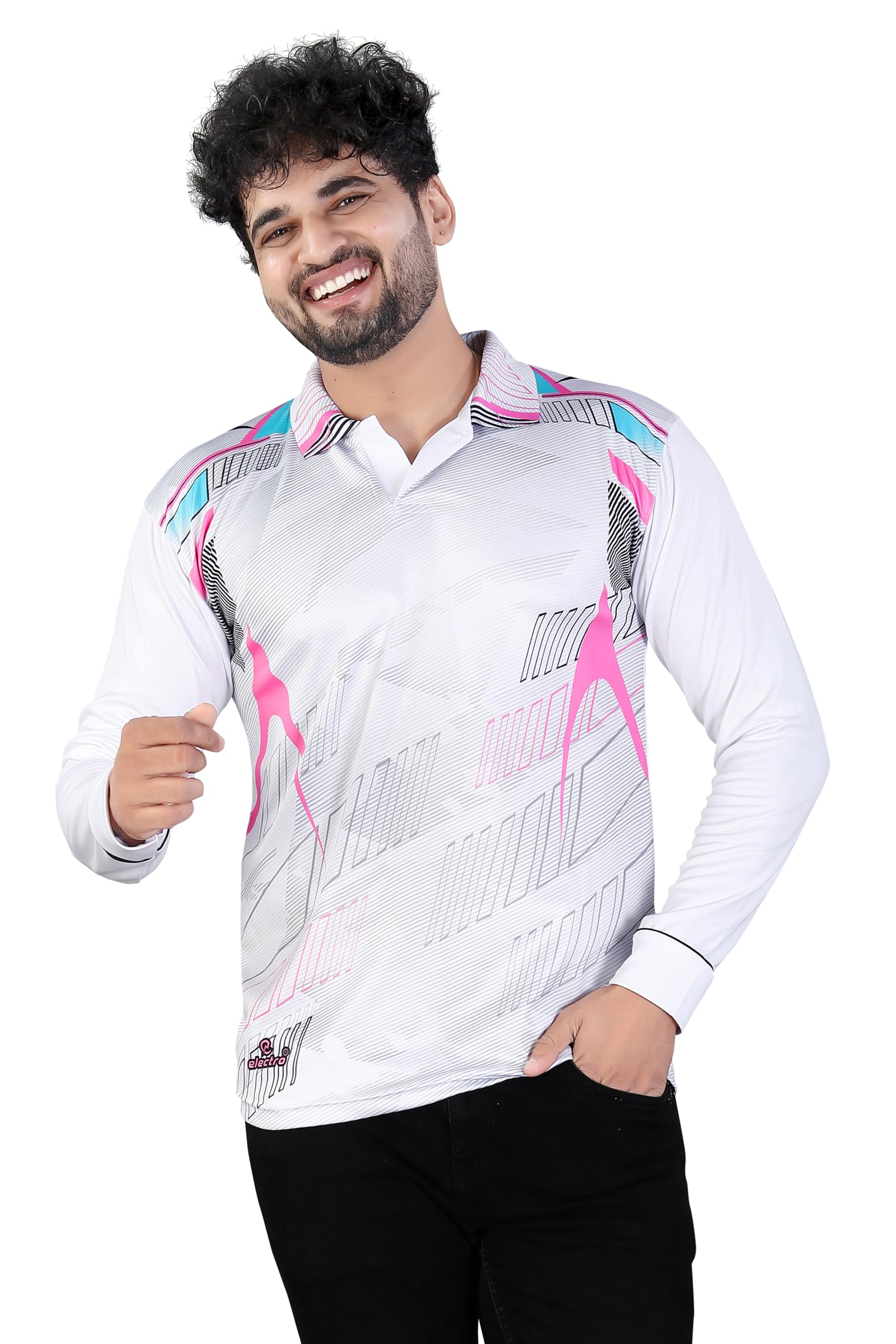DIAMOND CLUSTER Men’s Full Sleeve Sports T-Shirt | Dry Fit Activewear Jersey for Running & Gym|Long Sleeve Cricket Jersey|Sports Performance Polo Shirt-image-41