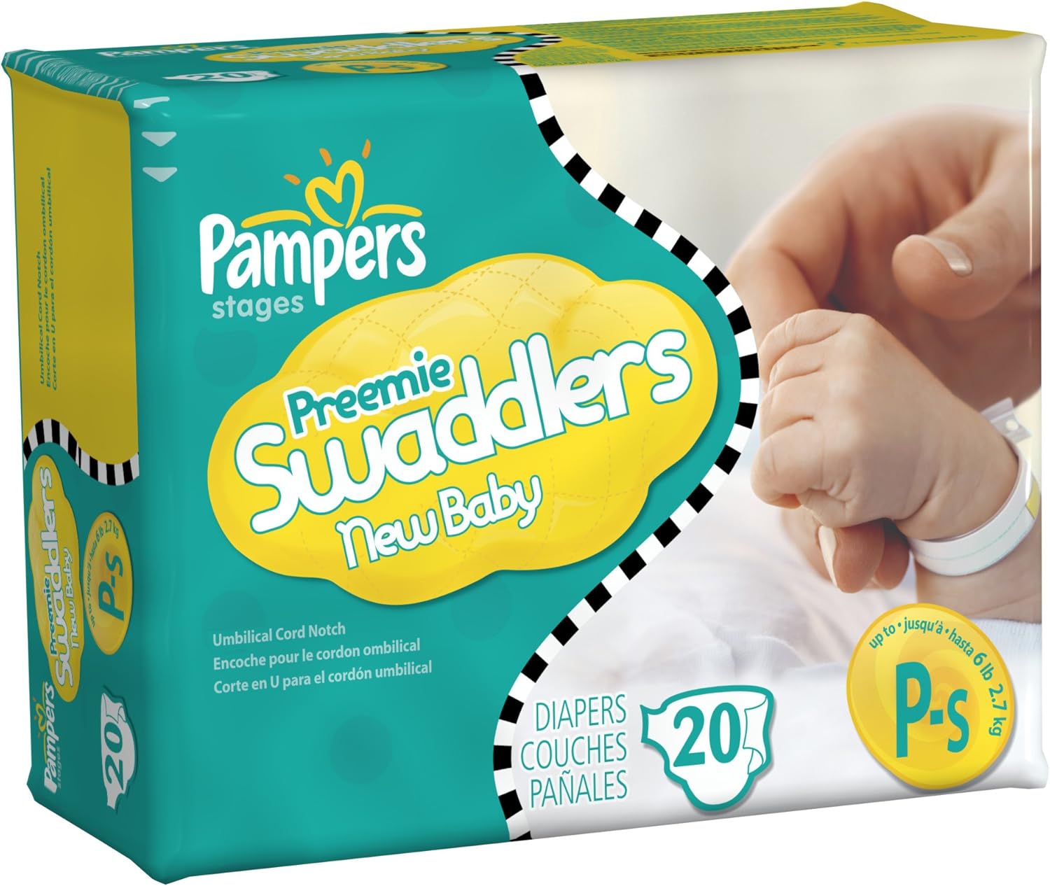 Amazon.com: Pampers Swaddlers Size Preemie Mini Pack 20 Count(Pack of