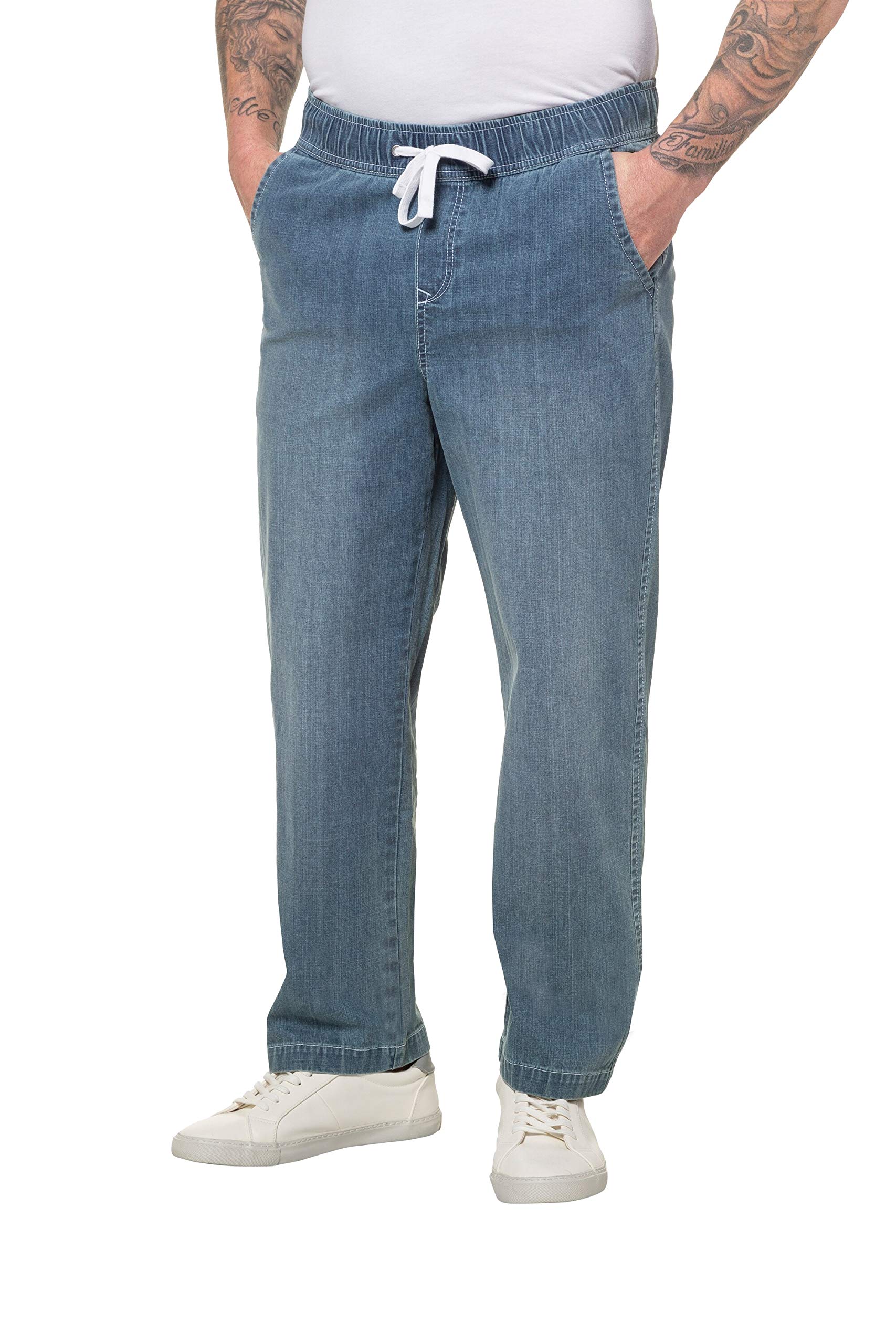 JP 1880 Pantaloni dal Taglio Ampio con Quattro Tasche ed Effetto Jeans 726843