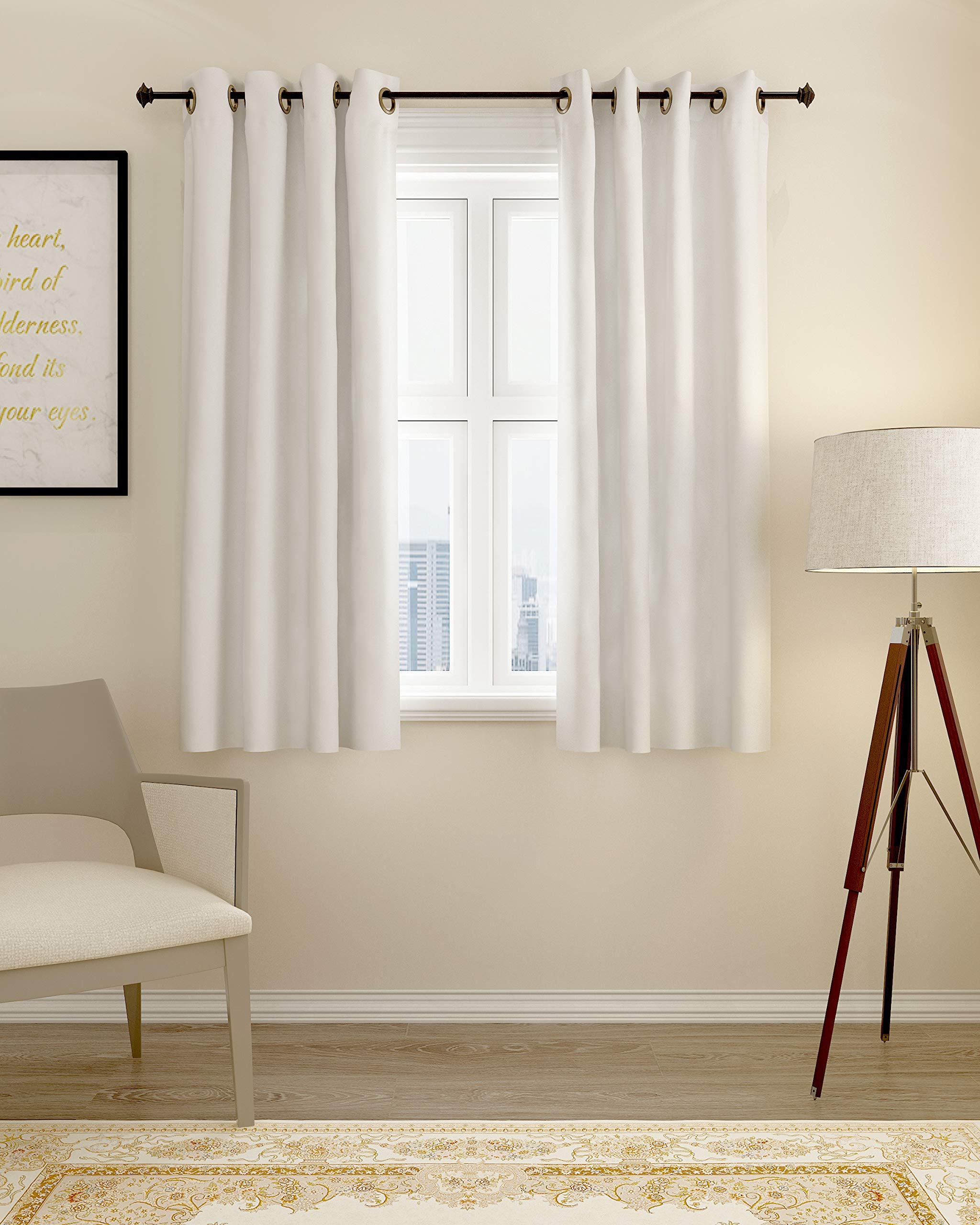 Walplus Furinno Collins Blackout Curtain 52X63 In. 1 PanelWhite from B&Q