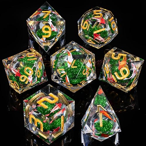 Miniatura 3 de OUKELANWO Juego de dados DND de núcleo líquido D&D