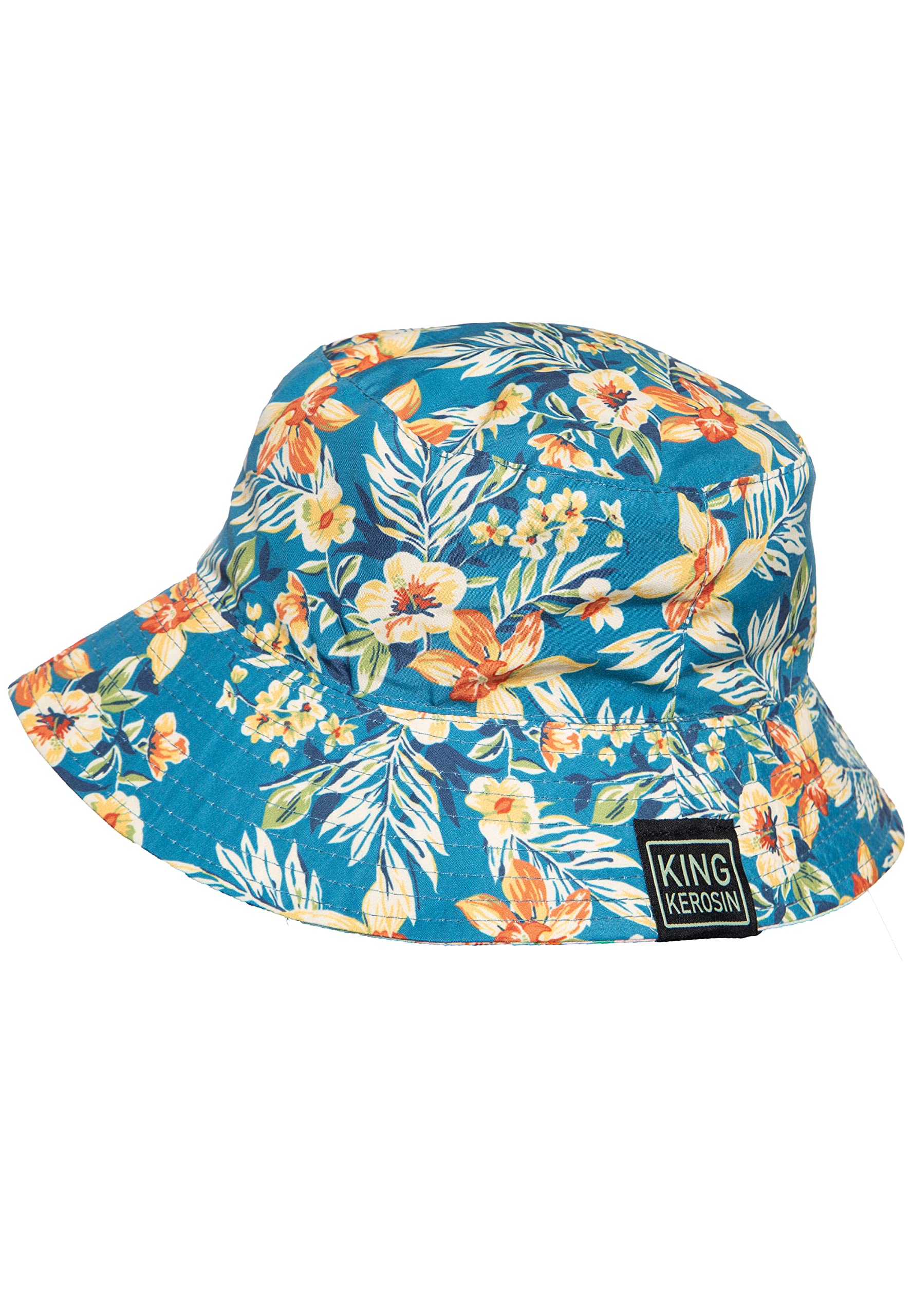 King Kerosin Bucket Hat – Allover-Print, Wendefunktion, Sonnenhut