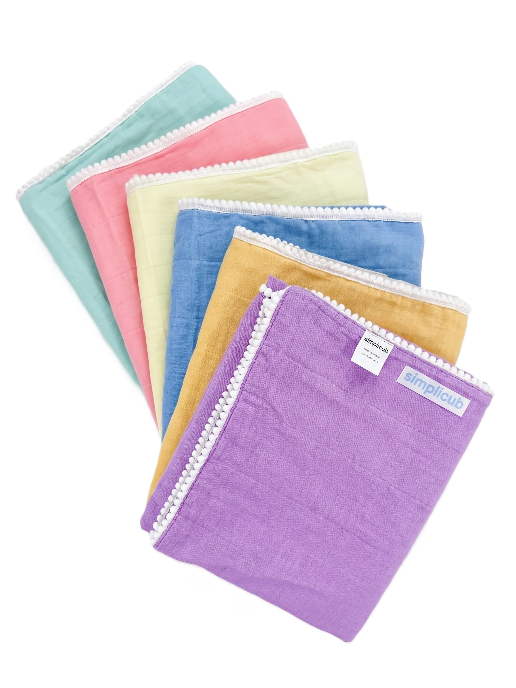 Pack of 6 Pure Cotton Baby Swaddle Blanket, Ultra Soft Breathable Kantha, Lightweight Multi-Purpose Baby Blanket for Swaddling, Crib, Stroller, Travel & Everyday Use, Quick Dry, Multicolour-image-15