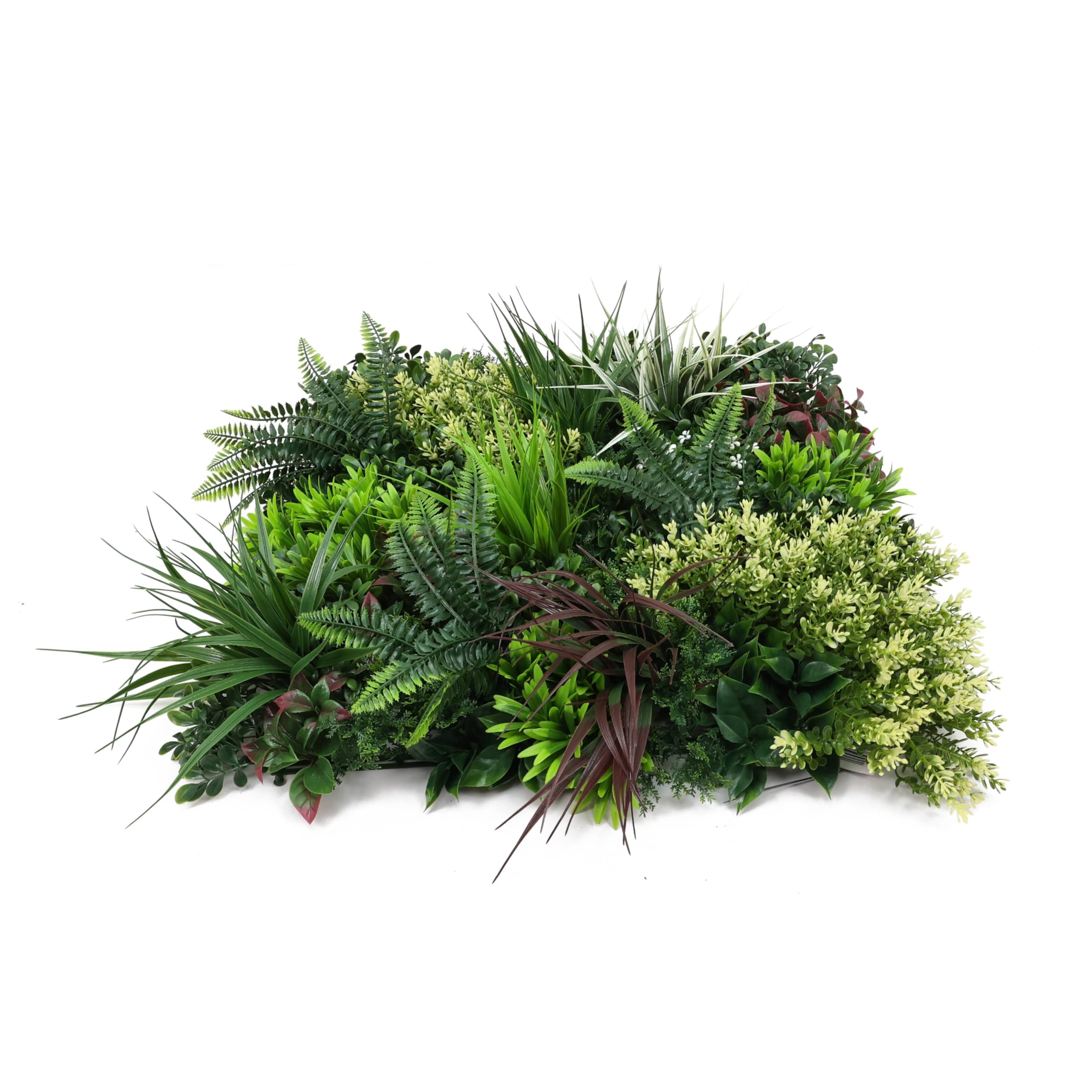 Mugar Jardines Verticales Artificiales, Menorca A, 4 Piezas | Decoración de Pared, Plantas Artificiales, Uso Interior y Exterior, 50x50cms