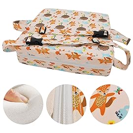 Sunmall Dining Chair Heightening Cushion Portable Dismountable Adjustable Highchair Booster for Baby Toddler Kids Infant Washable Thick Chair Seat Pad Mat (Orange)