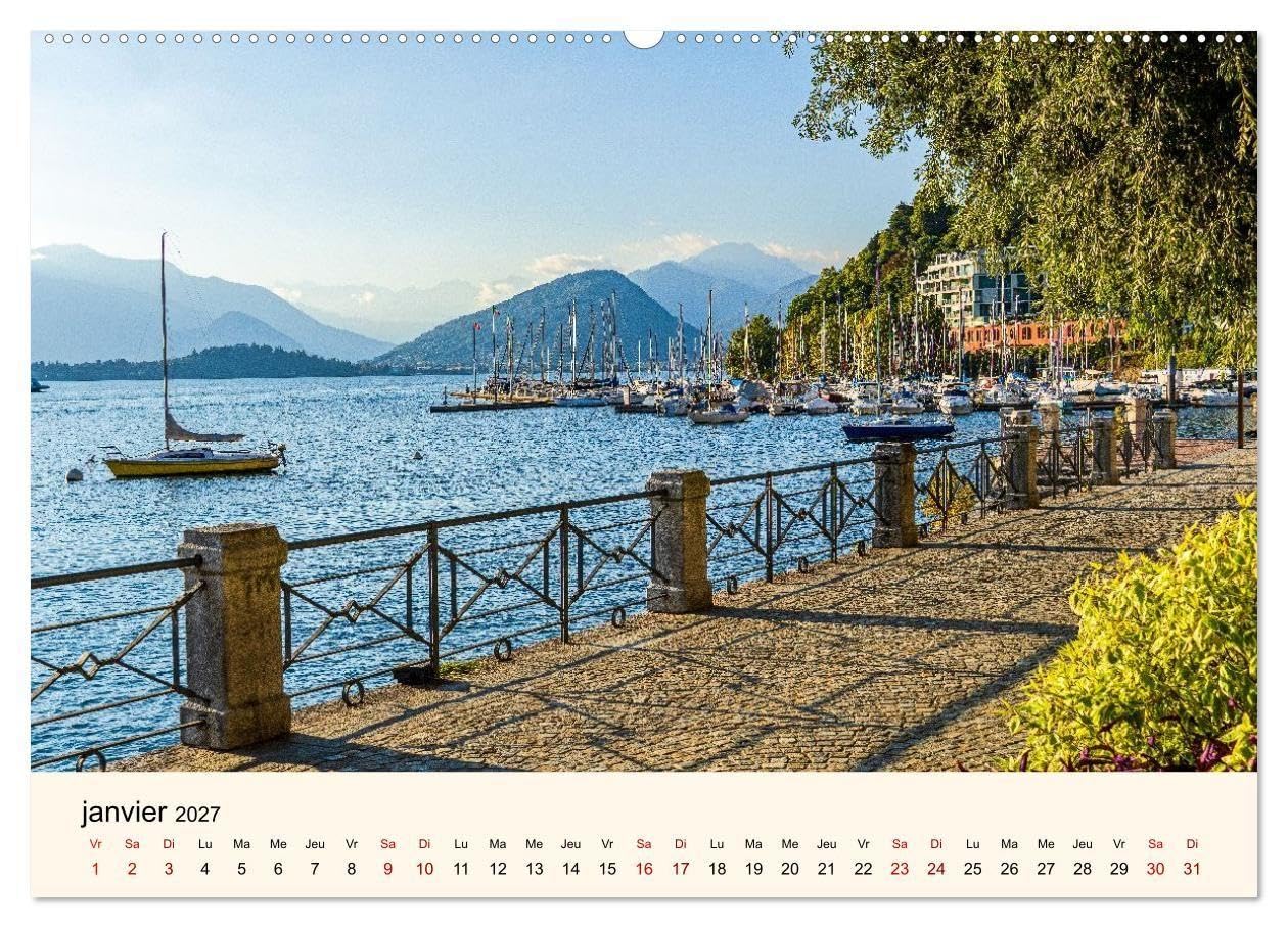 Coup d'oeil sur le Lac Majeur (Calendrier mural haut de gamme 2027 DIN A2 vertical), CALVENDO calendrier mensuel: Découvrez le charme éternel du Lac Majeur, entre élégance et nature.
