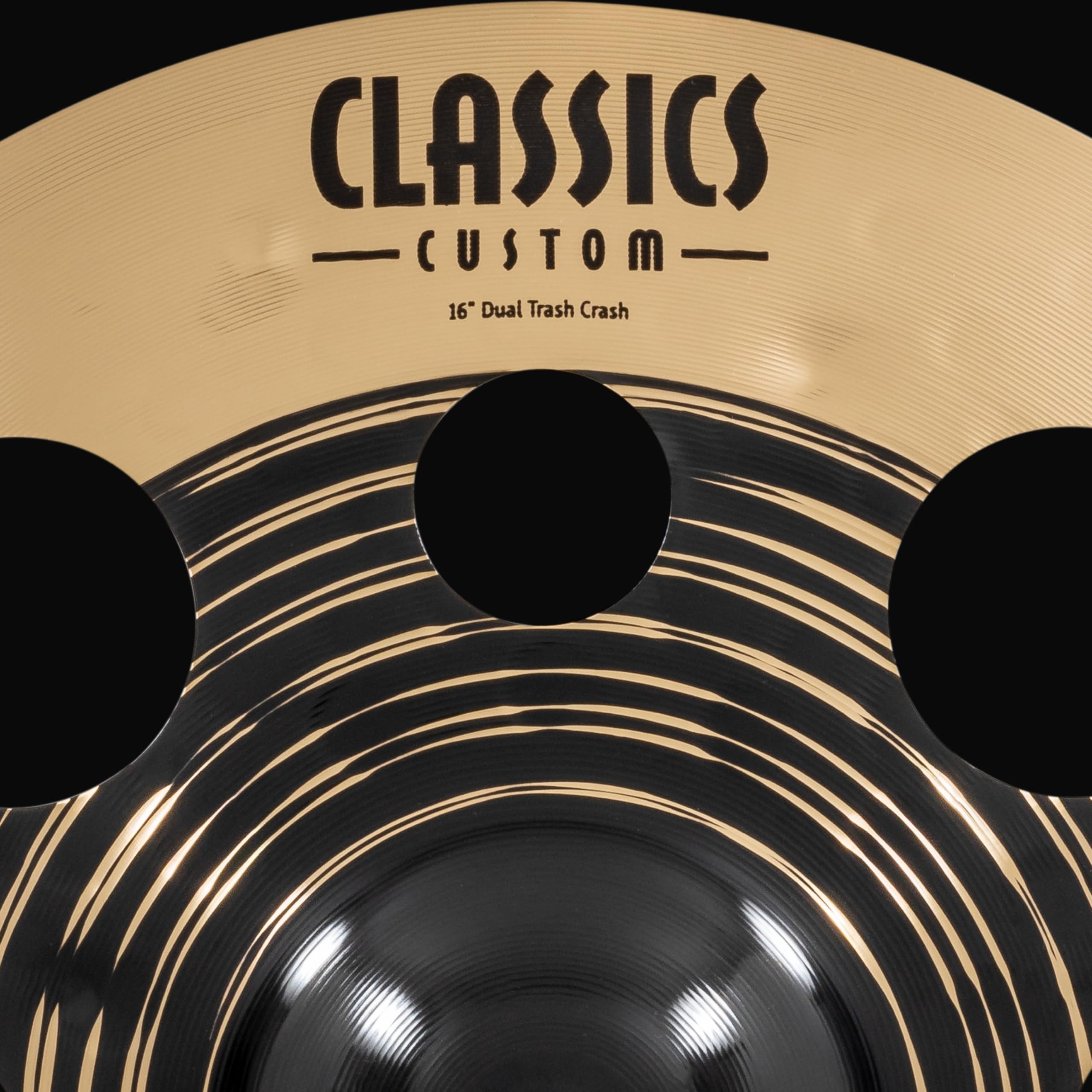 Meinl Cymbals Classics Custom Dual Cymbale Trash Crash 16 pouces (Vidéo) pour Batterie (40,64cm) Bronze B12, Deux Finitions - Fabriquée en Allemagne (CC16DUTRC)