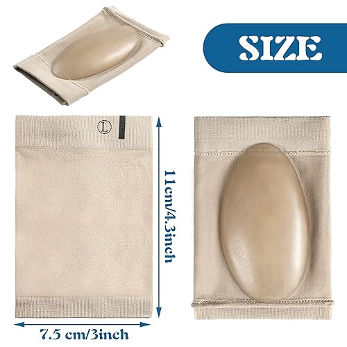 Miniatura 9 de Nuanchu 4 pares de fundas de compresión para el arco con almohadilla de gel en el interior metatarsiano de compresión metatarsiana, fundas