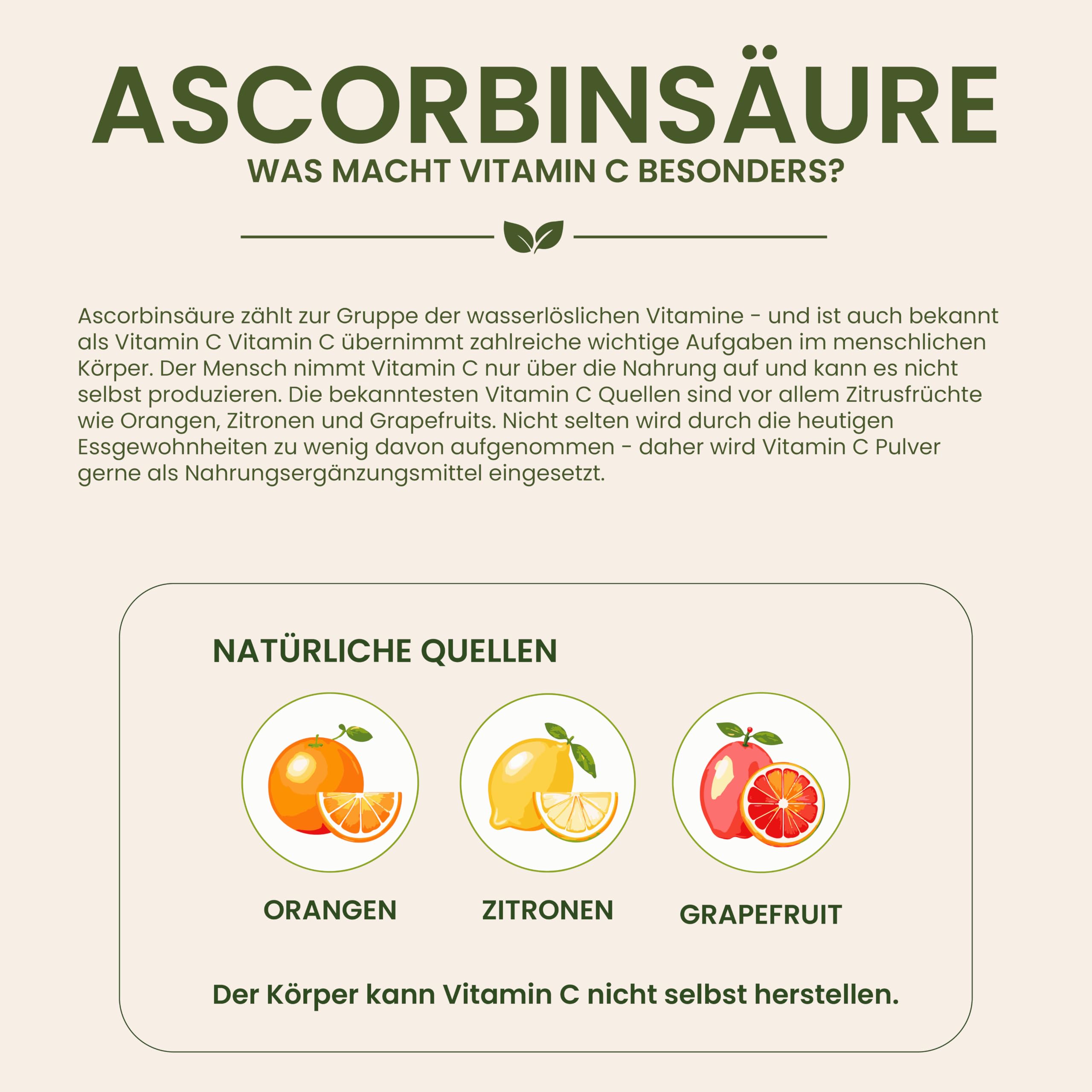 10 kg Vitamin C Pulver | L-Ascorbinsäure | 100% rein ohne künstliche Zusatzstoffe
