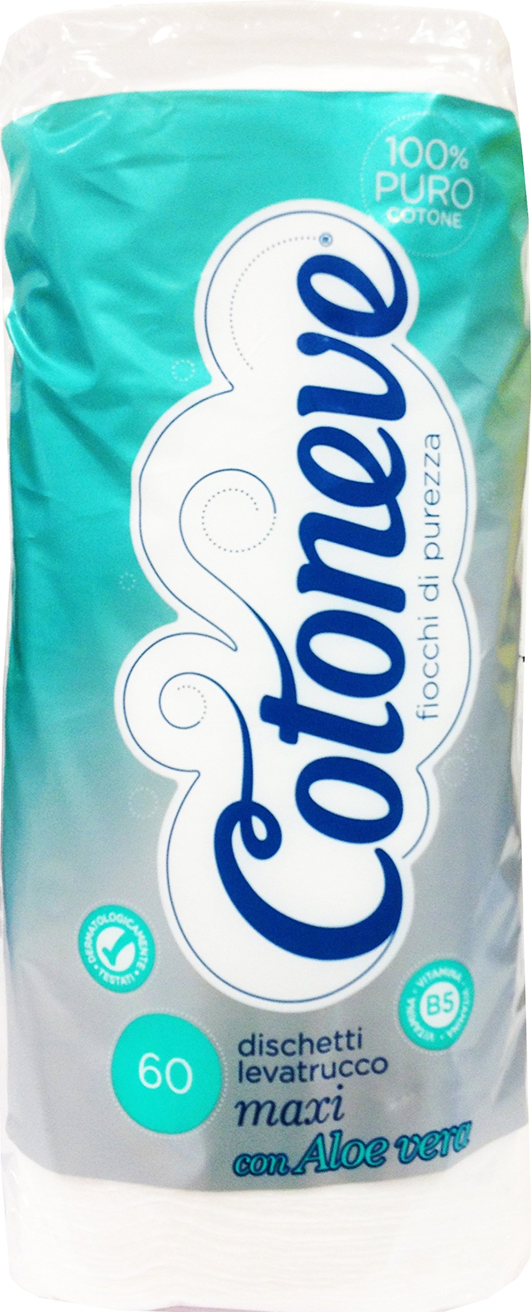 COTONEVEOval Maxi Makeup Remover Pads with Aloe 70 mm 60 Pieces