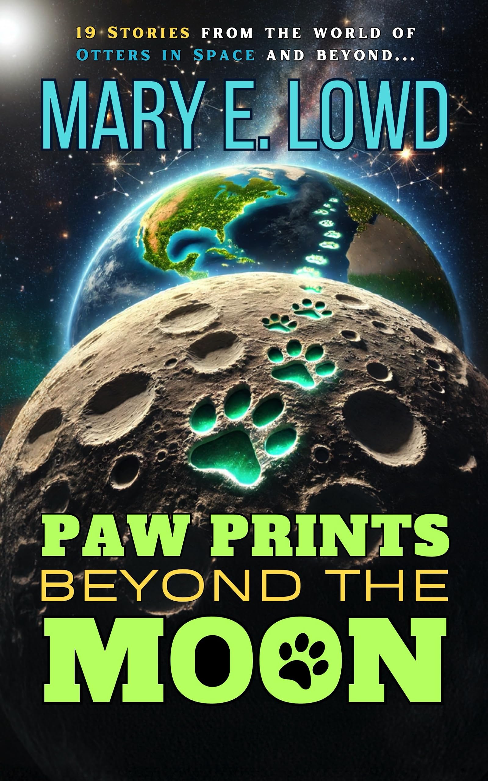 Book cover for Paw Prints Beyond the Moon