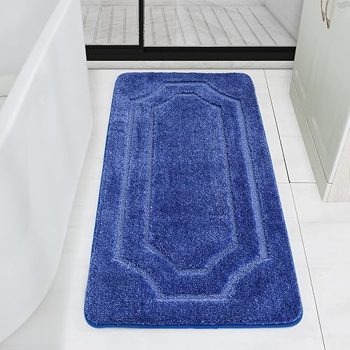 BEQHAUSE - Alfombras de baño, antideslizantes, suaves, para baño, absorbente, lavable a máquina, de secado rápido, para ducha y bañera de 24 x 48