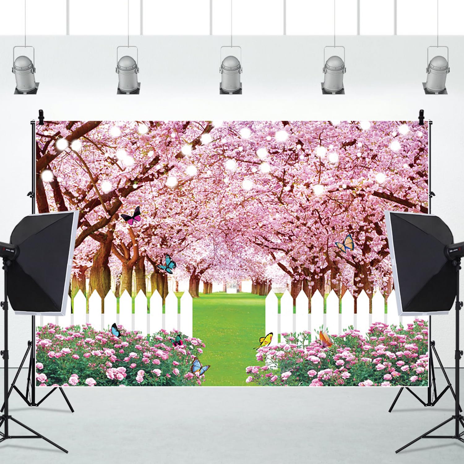 AOFOTO 8x6ft Vintage Floral Wooden Plank Backdrop Retro Wood Board With Pink Roses Photography Background Mother's Day Lady Girl Woman Portrait Wedding Birthday Party Supplies Photo Studio Props