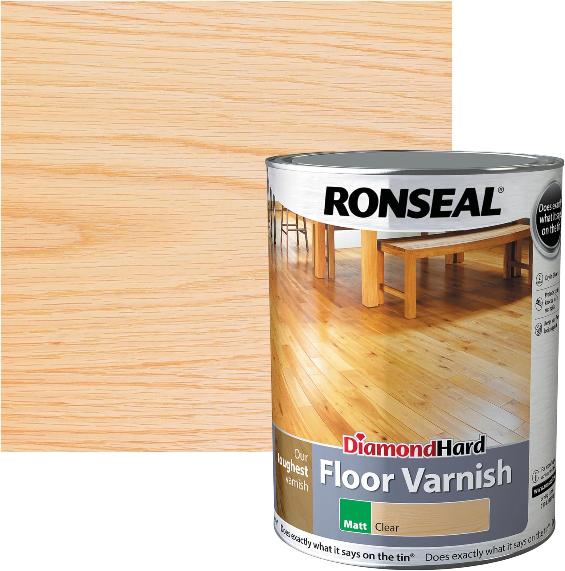 Ronseal Diamond Hard Floor Paint - Wood & Concrete Floors 2.5L Tile Re – Ample - View #12