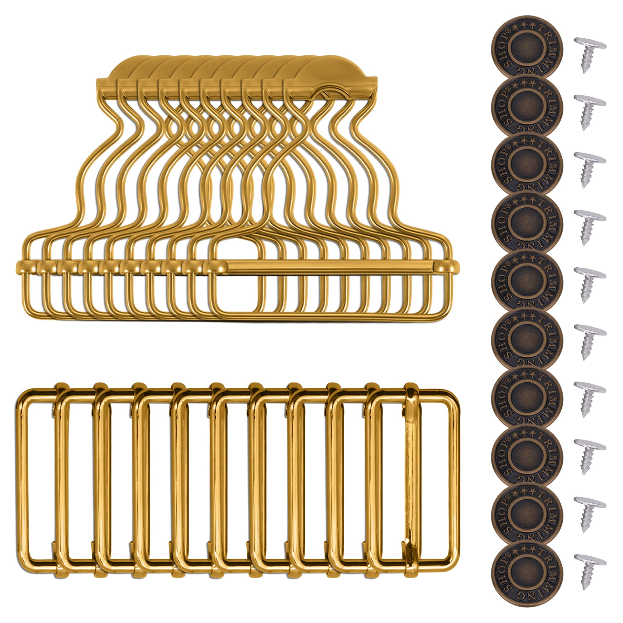 Trimming Shop Buckle 40mm Bronze 10 Pcs No Sew