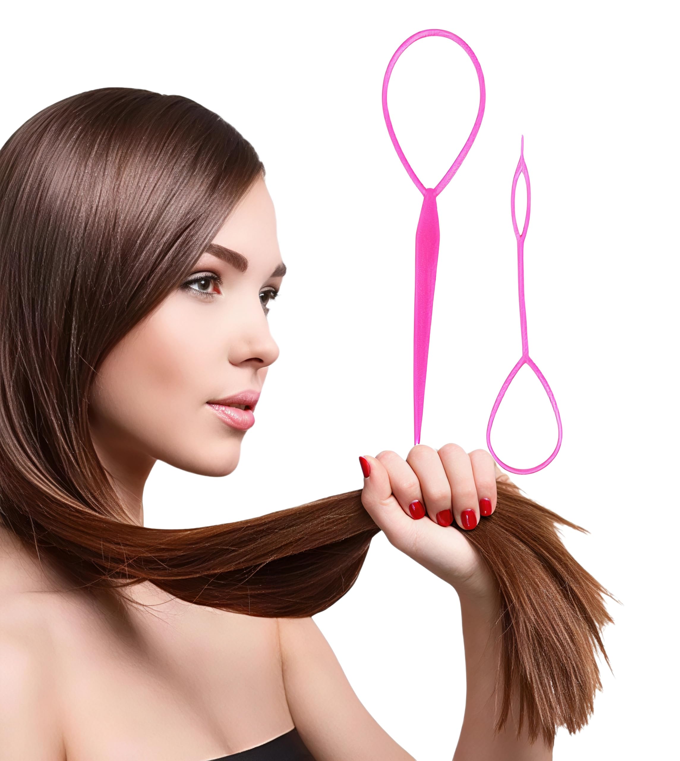 Horquillas para el pelo para trenzas juego de 2 unidades (ROSA FUERTE)