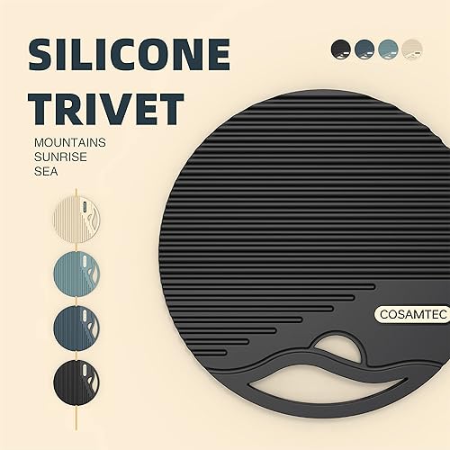 Miniatura 2 de Cosamtec Salvamanteles de silicona para platos calientes, salvamanteles resistentes al calor para ollas y sartenes calientes, almohadillas calientes