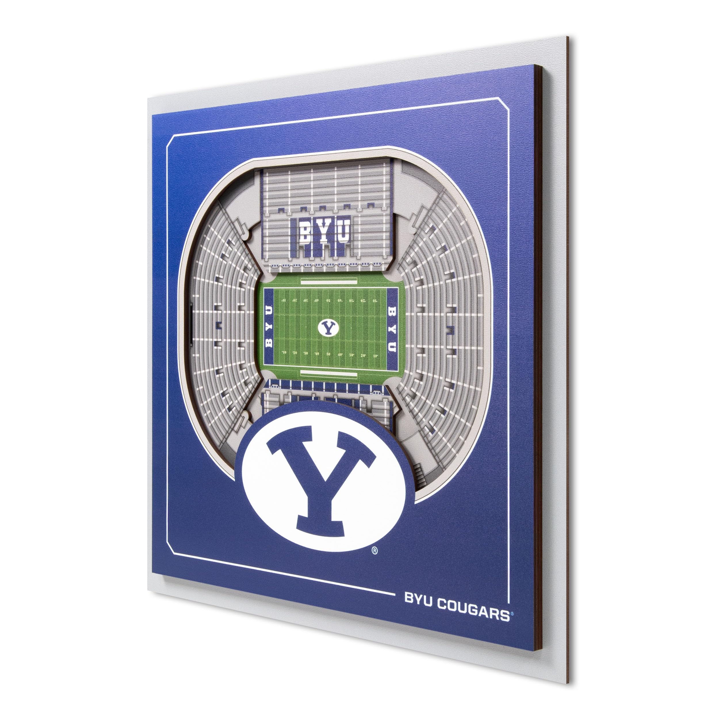 YouTheFan Officially-licensed NCAA Stadium Series 3D Wall Art - multi-layer team stadium replica, detailed sports fan gift, indoor decor
