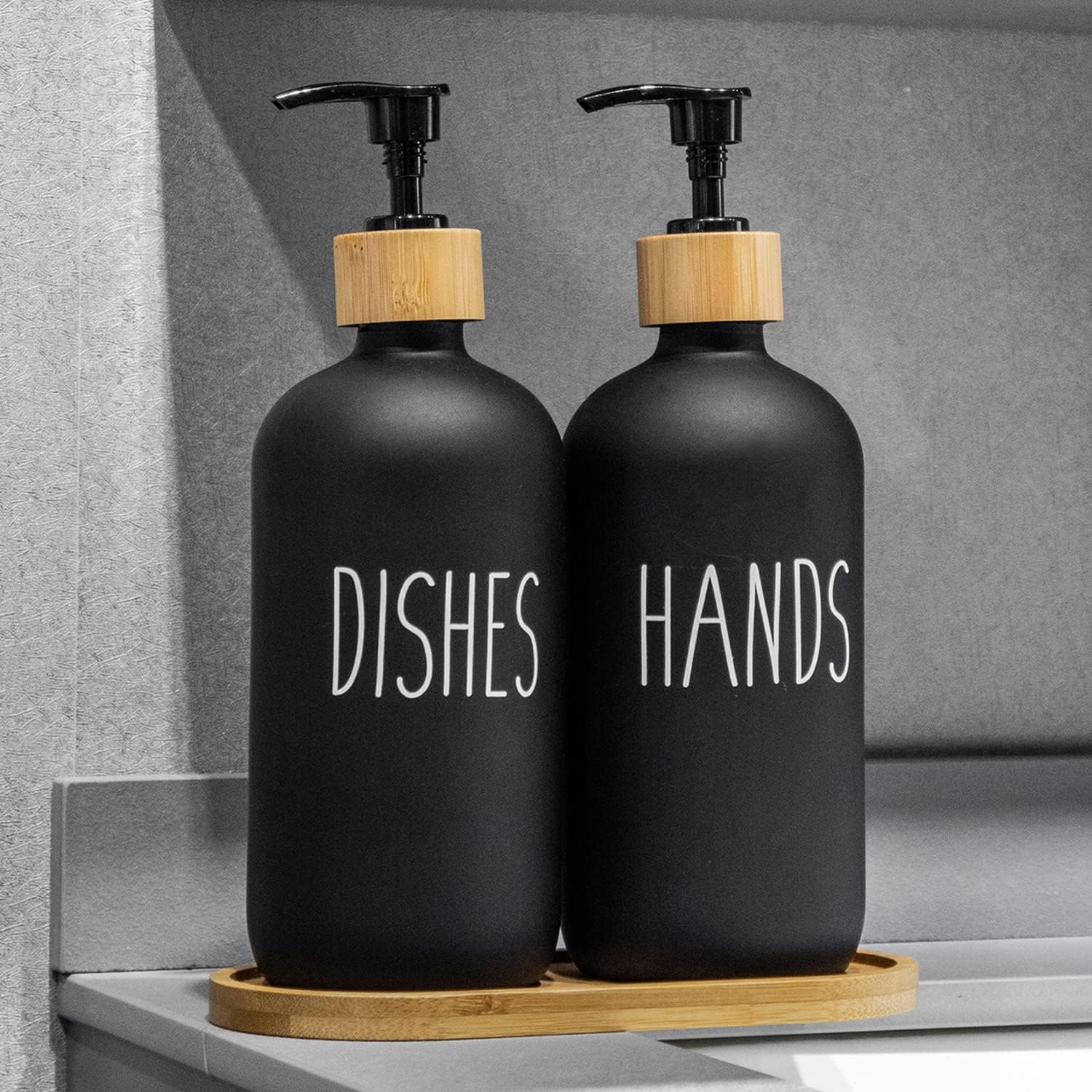 Dish Soap Hand Soap Dispenser Set, 17 Oz Kitchen Decor Hand Soap Dispenser, for
