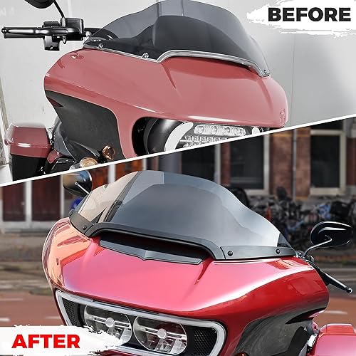 Miniatura 2 de VEISUTOR Kit de molduras de parabrisas dividido para Harley Road Glide 15-23, accesorios especiales FLTRXS 2015-2023 para Harley Touring Road Glide