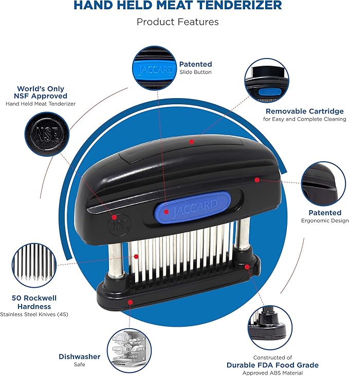 Ablandador de Carne Jaccard 45 Cuchillas Acero Inoxidable Negro miniatura 4